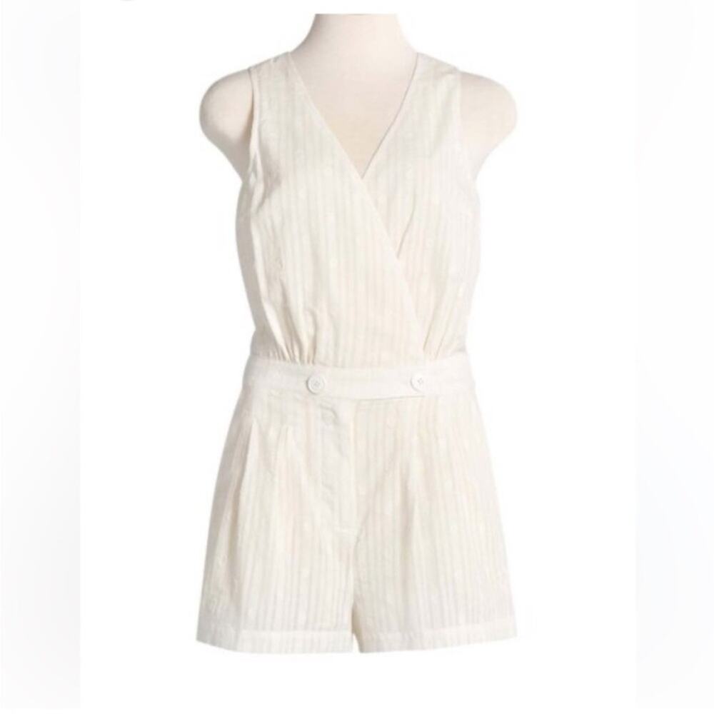 Mod Cloth Anywhere and Everywhere White Romper Size L